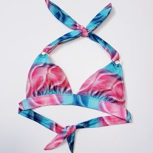 Sofia by vix teal and pink swim bikini top